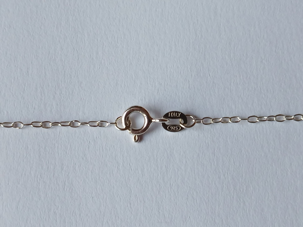 SILVER CHAIN - ZIRCONIA  PENDANT